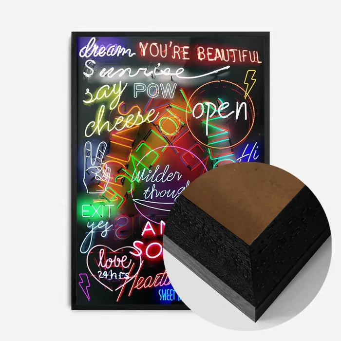 21x30cm | 8¼ x 11¾in / Black Wood Frame