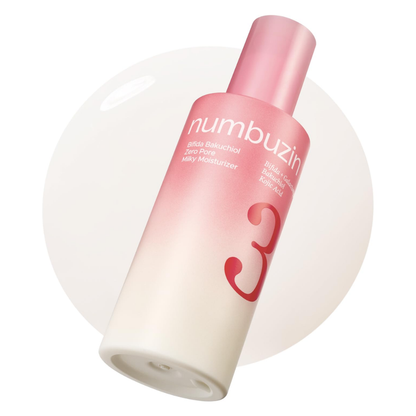 NUMBUZIN No.3 Bifida Bakuchiol Zero Pore Milky Moisturizer Nudie Glow Australia