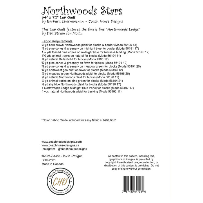 Northwoods Stars Downloadable PDF Quilt Pattern