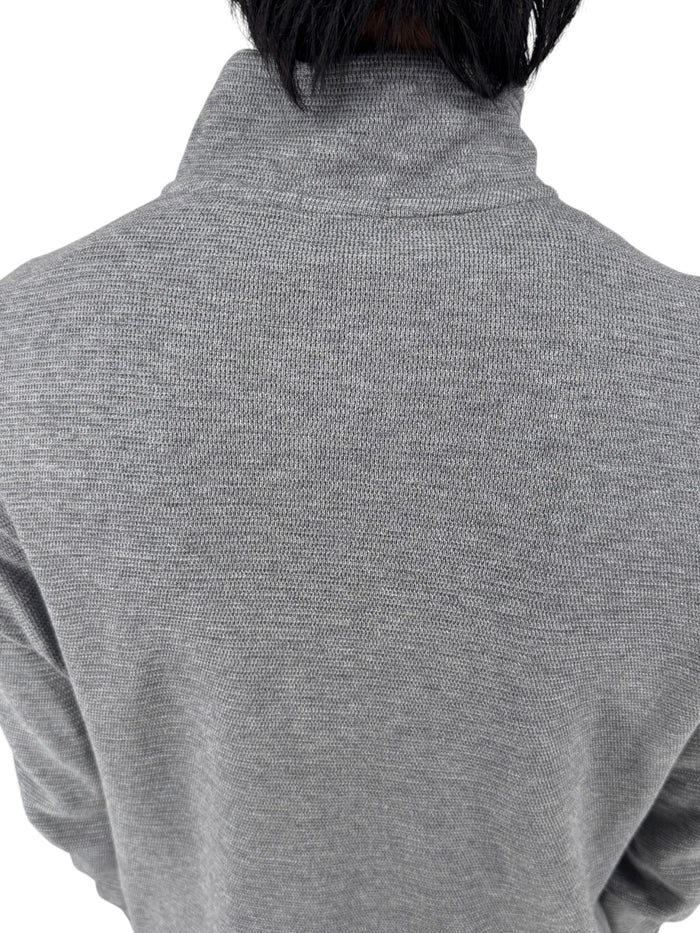 NWT BOSS Hugo Boss Gray Merino Wool Quarter Zip Sweater Mens L Regular Fit