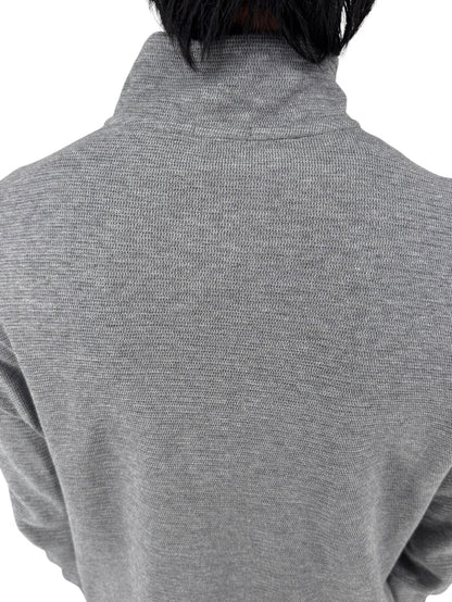 NWT BOSS Hugo Boss Gray Merino Wool Quarter Zip Sweater Mens L Regular Fit