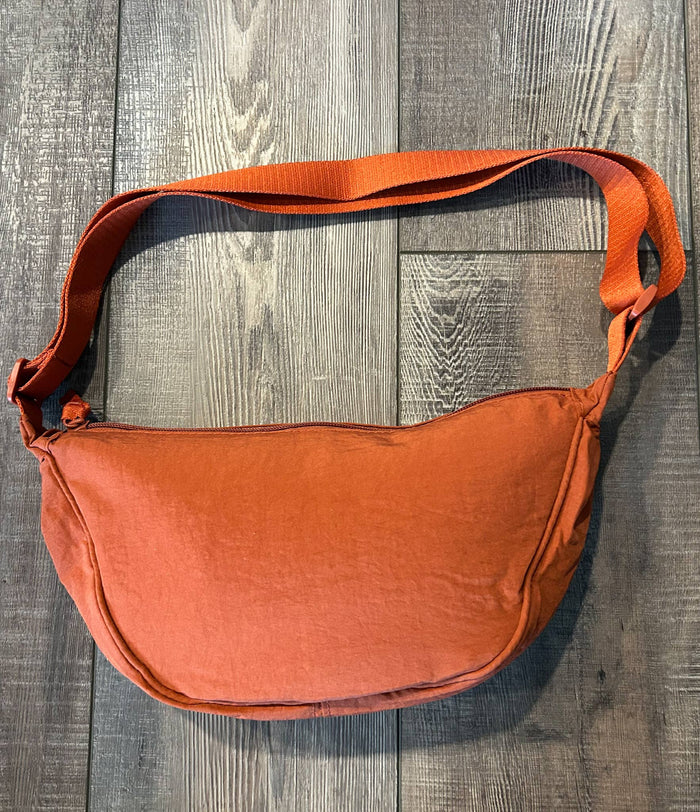 Nylon Crescent Crossbody Bag