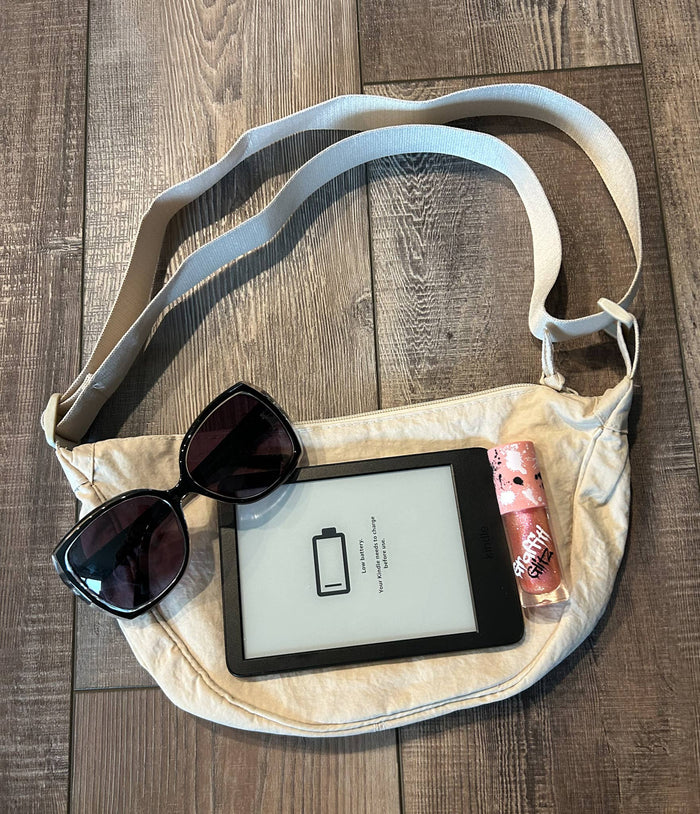 Nylon Crescent Crossbody Bag