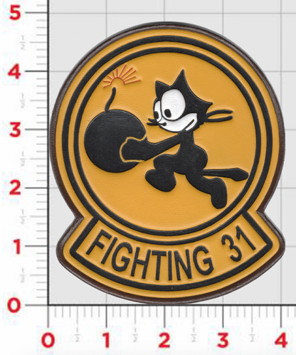 Officially Licensed US Navy VF/VFA-31 Tomcatters Squadron Leather Patch