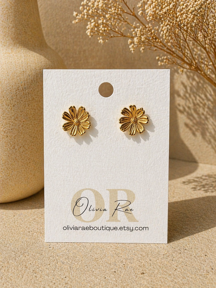 Golden Bloom Studs