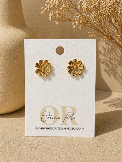 Golden Bloom Studs