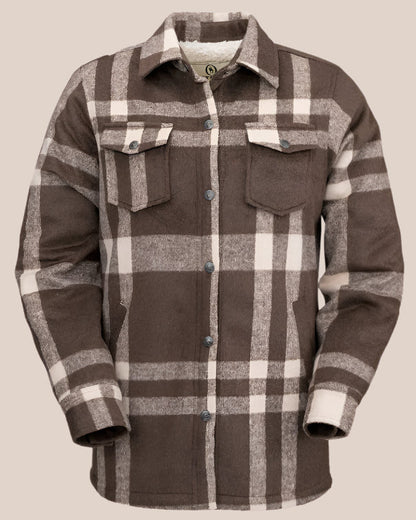 Outback Trading Co. Women's Brown C'Anne Plaid Shirt Jacket 29649-BRN
