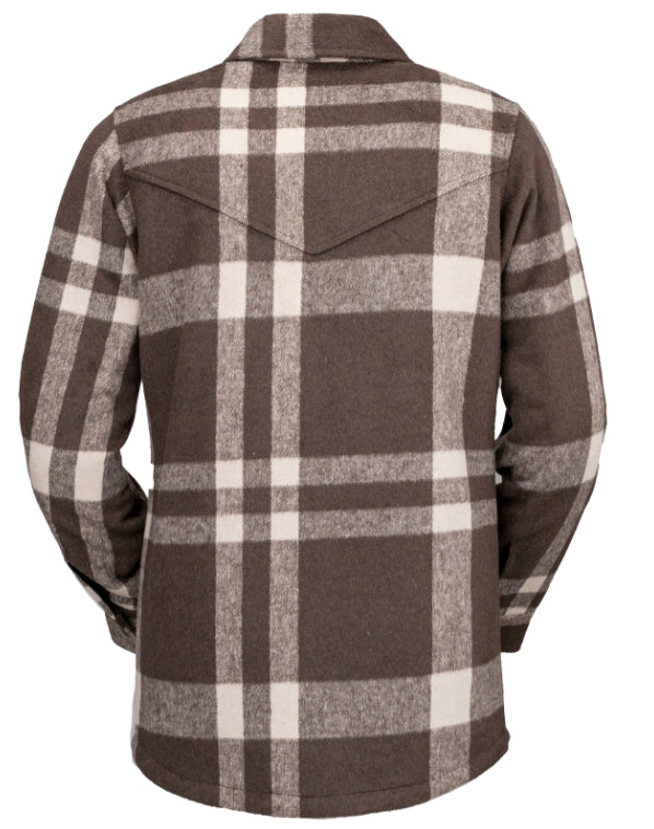 Outback Trading Co. Women's Brown C'Anne Plaid Shirt Jacket 29649-BRN