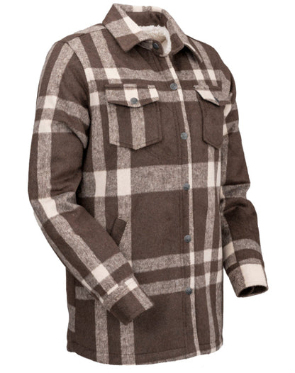 Outback Trading Co. Women's Brown C'Anne Plaid Shirt Jacket 29649-BRN