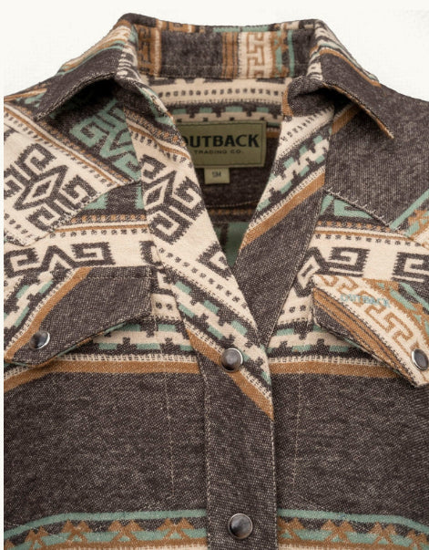 Outback Trading Company Women's Chocolate Lorelei Performance Shirt 42239-CHO