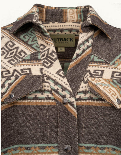 Outback Trading Company Women's Chocolate Lorelei Performance Shirt 42239-CHO