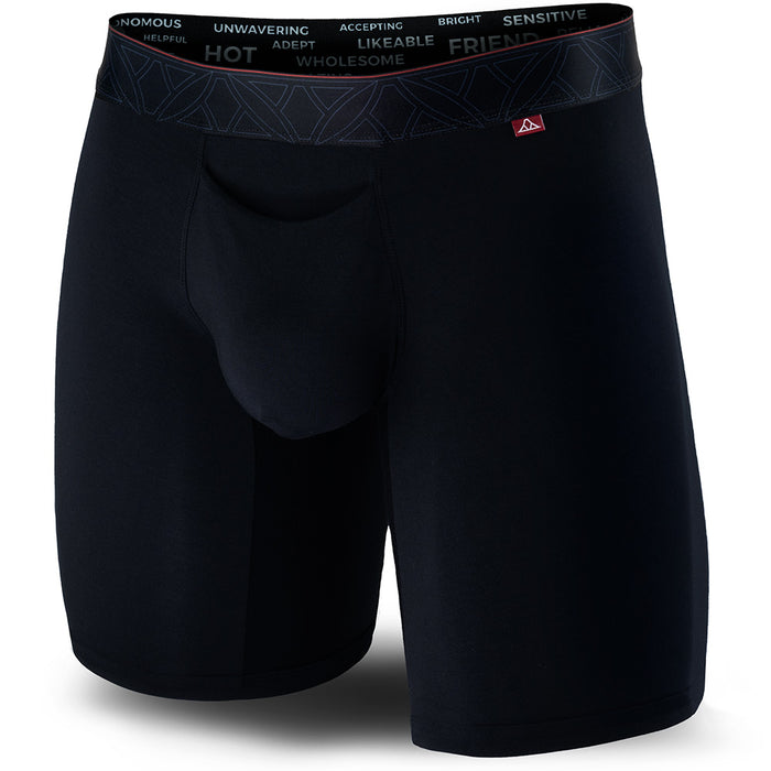 Pinatubo seamless boxer briefs in jet black 7"