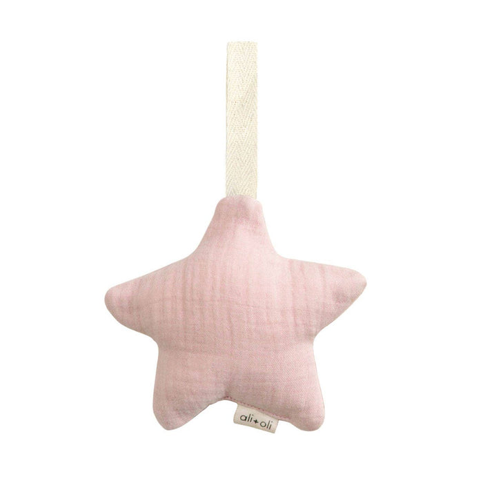 Plush Star Pacifier Holder (Muslin Pink) - Wee Bee Baby Boutique
