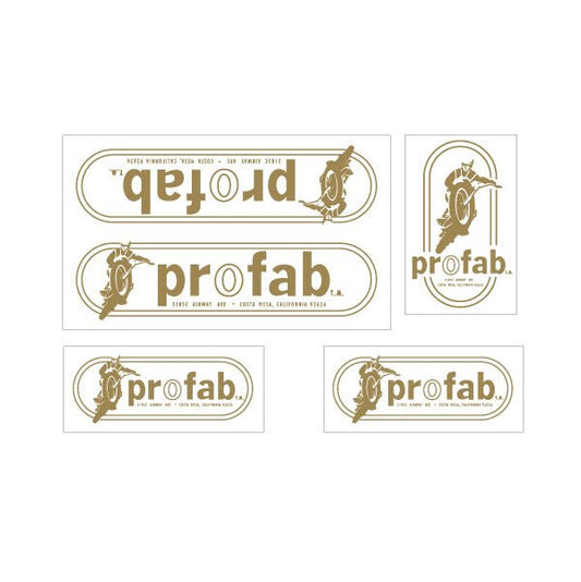 ProFab - decal set - Gold outline on clear