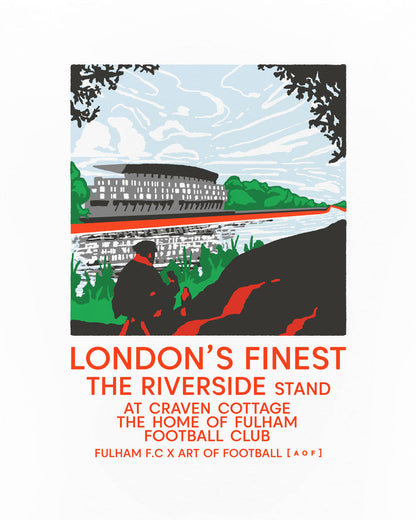 ART OF x Fulham Riverside Stand Framed Football Print | FFC Wall Art