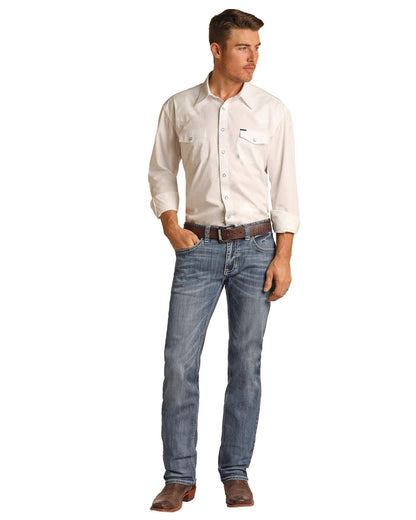 Rock & Roll Cowboy Men's Revolver Slim Fit Reflex Stretch Jeans RRMD1RR0LK-Painted Cowgirl Western Store
