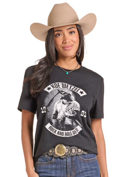Rock & Roll Cowboy X Koe Wetzel Black Short Sleeve Tee Shirt BU21T09942