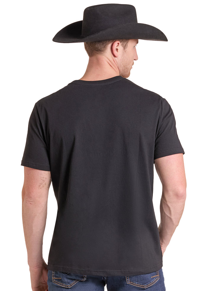 Rock & Roll Cowboy X Koe Wetzel Black Short Sleeve Tee Shirt BU21T09942