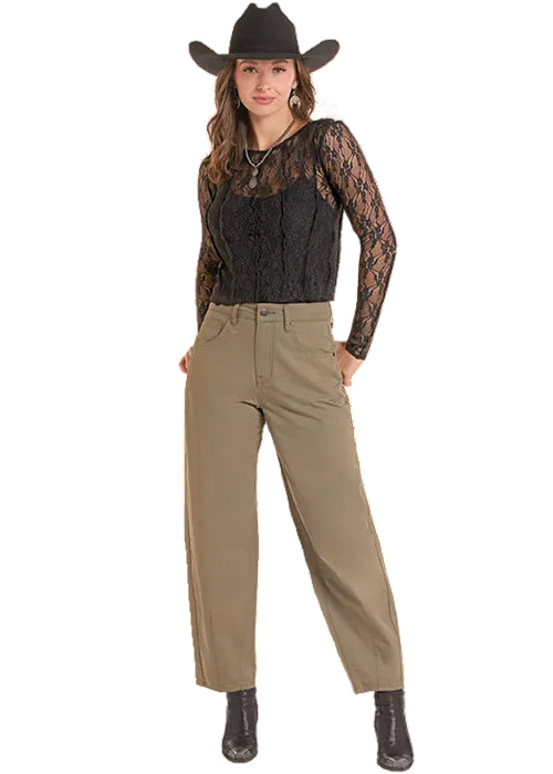 Rock & Roll Cowgirl Women's Black Lace Long Sleeve Mesh Top BW22T09376-BLK