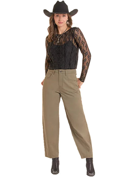 Rock & Roll Cowgirl Women's Black Lace Long Sleeve Mesh Top BW22T09376-BLK