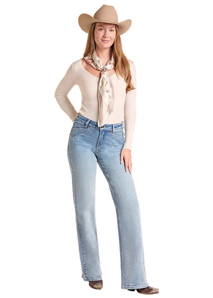 Rock & Roll Cowgirl Women's Flawless Fit High-Rise Wide Leg Jeans BW6HD09777