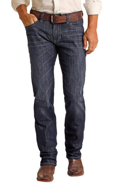 Rock & Roll Denim Men's Reflex Revolver Slim Fit Straight Leg Jeans RRMD1RR13X-Painted Cowgirl Western Store