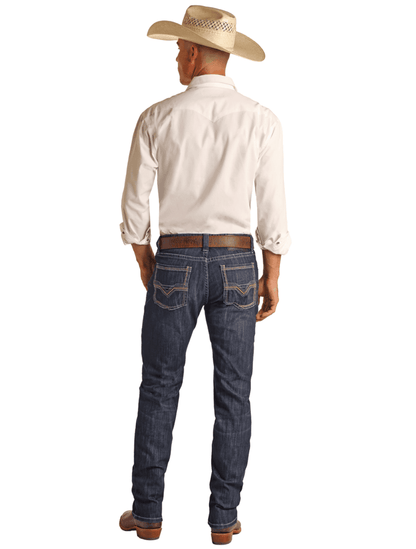 Rock & Roll Denim Men's Reflex Revolver Slim Fit Straight Leg Jeans RRMD1RR13X