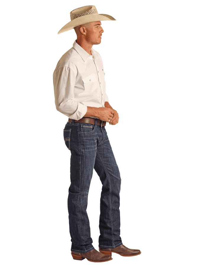 Rock & Roll Denim Men's Reflex Revolver Slim Fit Straight Leg Jeans RRMD1RR13X