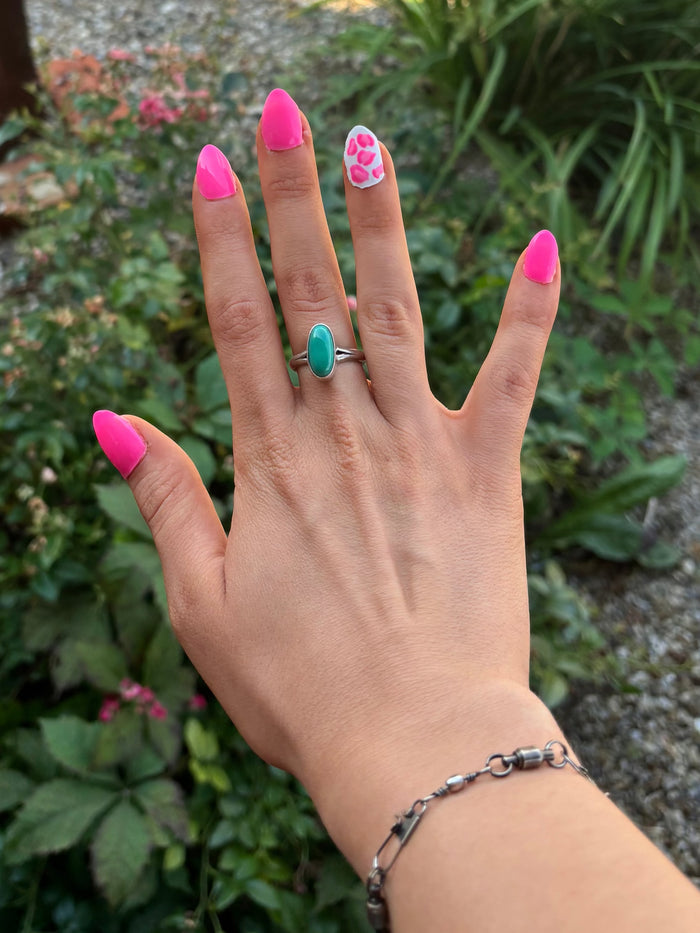 Royston Turquoise Handmade Navajo Sterling Silver Ring