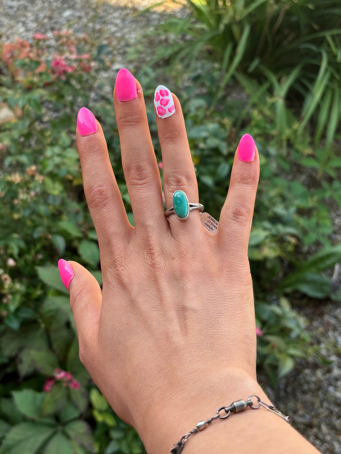 Royston Turquoise Handmade Navajo Sterling Silver Ring