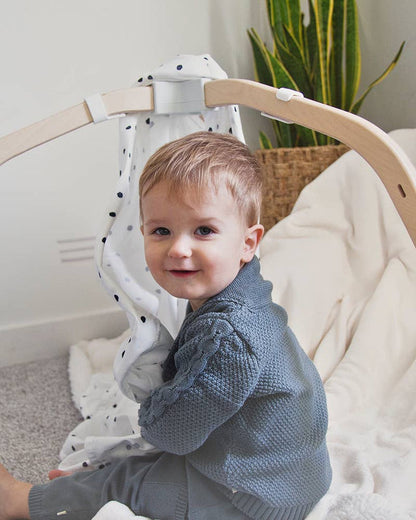 Shawl Collar Cable Knit Baby Cardigan Sweater (Organic) / Teal Blue - Wee Bee Baby Boutique