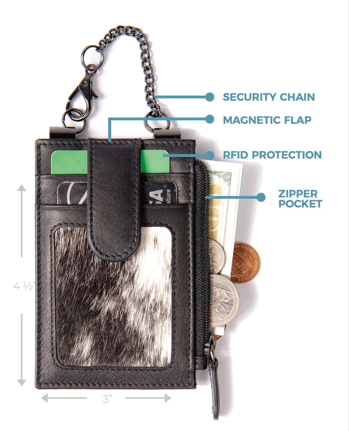 Sidekick V2 Toffee Hair-On Genuine Leather Security Wallet 1070H-TOF