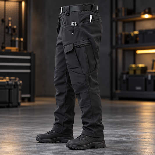 Men's Fleece-Lined Tactical Cargo Pants