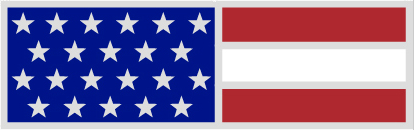 Smith and Warren American Flag Commendation Bar 1-3/8" x 3/8"