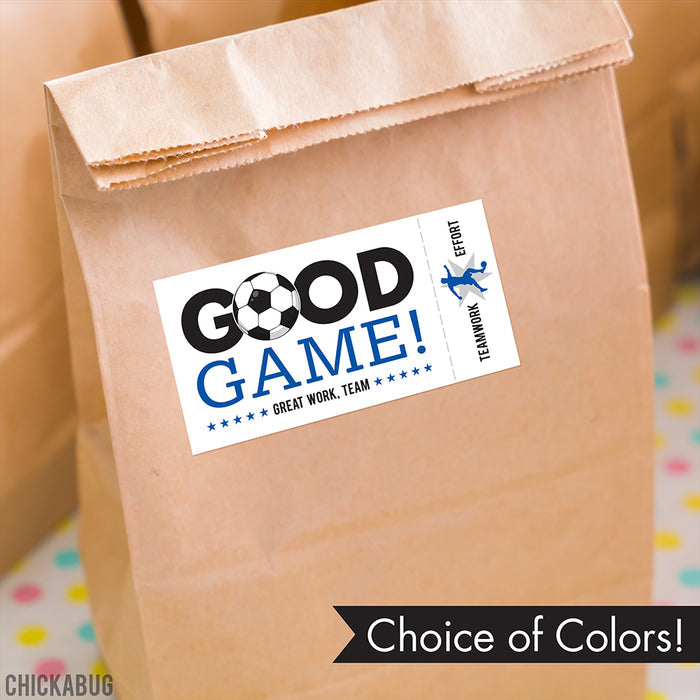 Soccer Team Snack Labels - Your Choice of Color