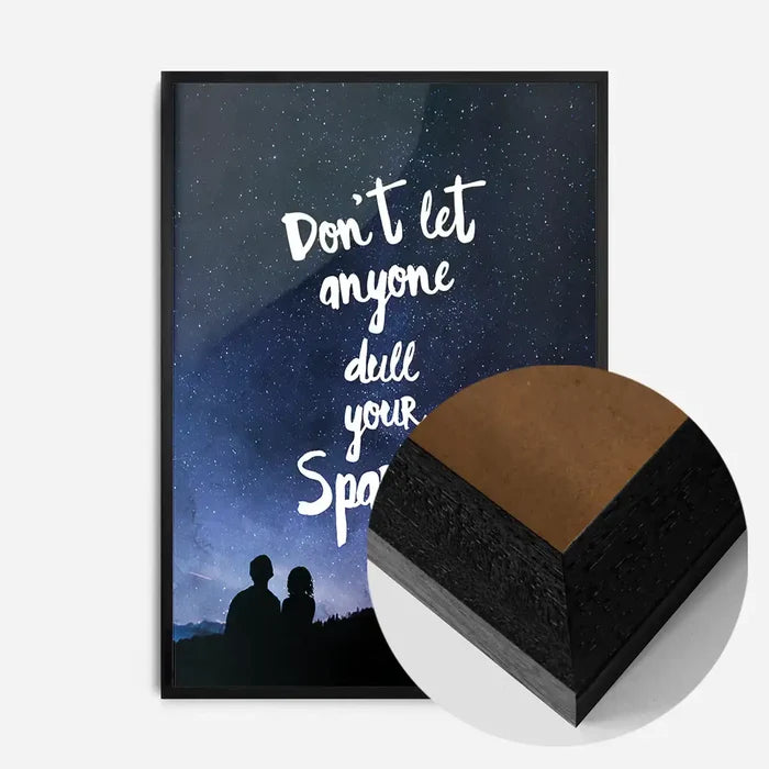 21x30cm | 8¼ x 11¾in / Black Wood Frame