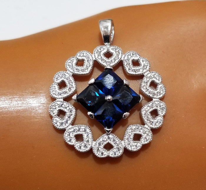 ssj022- Large NA Gem Heart Pendant - nawears