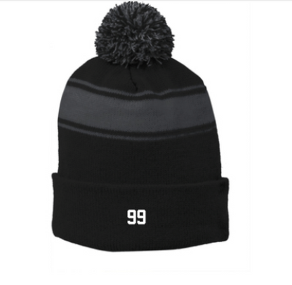 STC28-Sport-Tek® Stripe Pom Pom Beanie- GTSC
