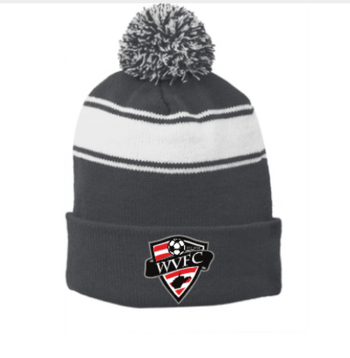 STC28-Sport-Tek® Stripe Pom Pom Beanie- WVFC