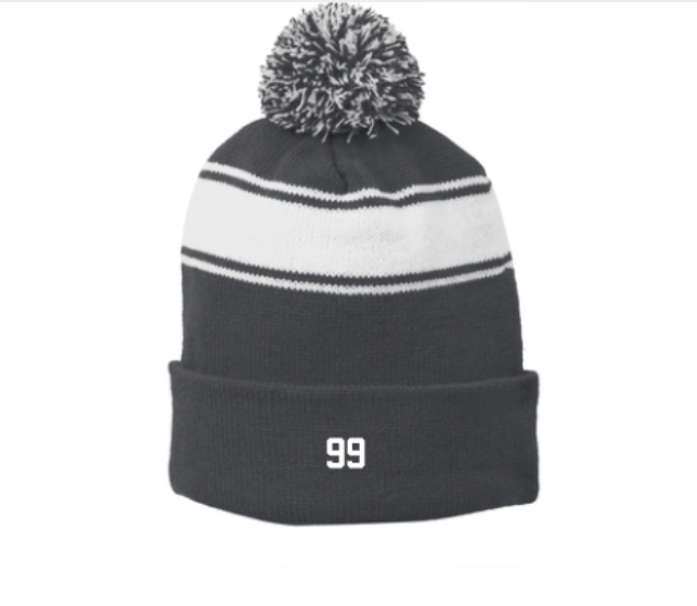 STC28-Sport-Tek® Stripe Pom Pom Beanie- WVFC