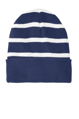 STC31 -Sport-Tek® Striped Beanie with Solid Band- GTSC