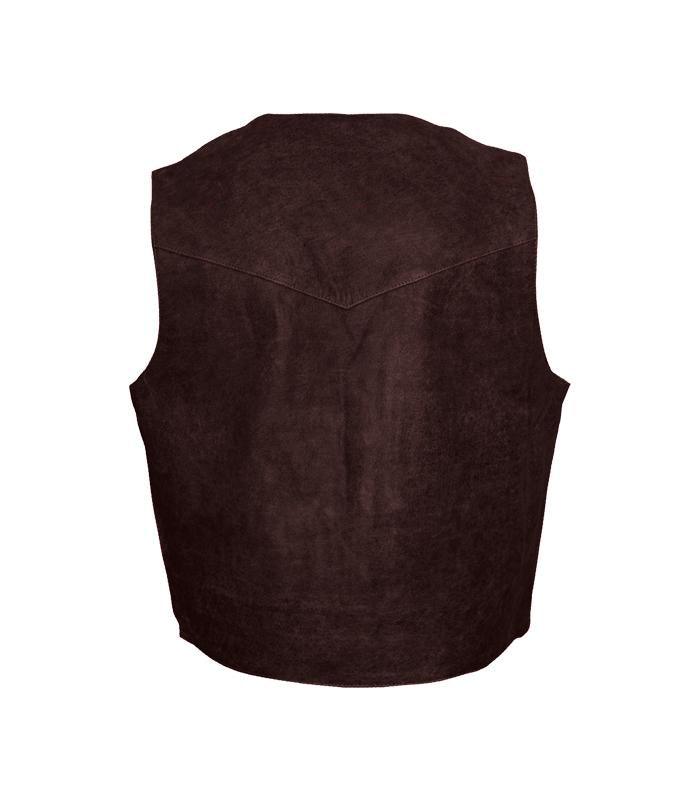 STS Ranchwear Men's Brandy Brown Leather Concealed Carry Chisum Vest STS3646-Painted Cowgirl Western Store