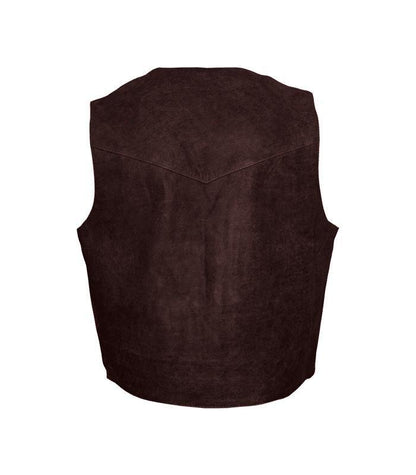 STS Ranchwear Men's Brandy Brown Leather Concealed Carry Chisum Vest STS3646-Painted Cowgirl Western Store
