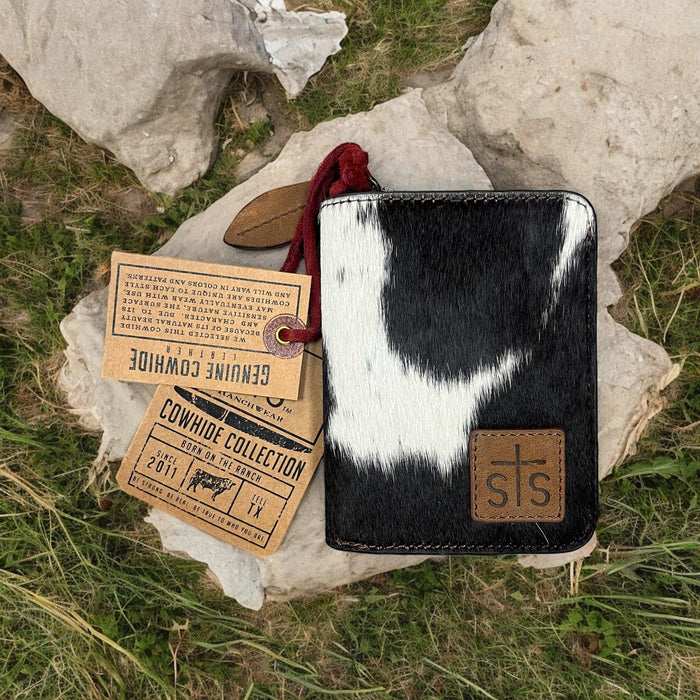 STS Ranchwear Women's Cowhide Hair-on Soni Leather Bi-Fold Wallet STS60378-Painted Cowgirl Western Store