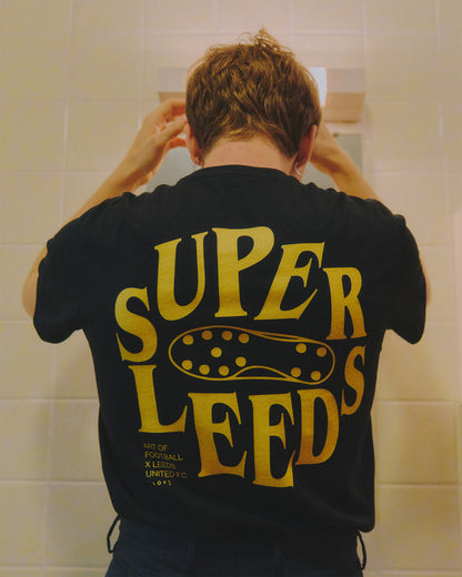 ART OF x Leeds Super Leeds Tee | LUFC Navy Graphic Football T-shirt