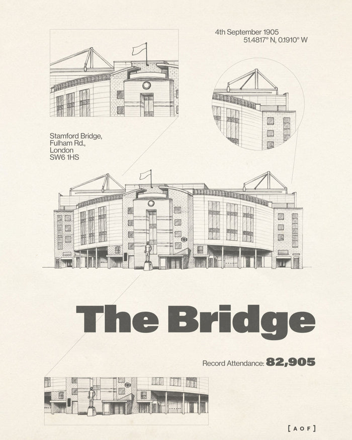 ART OF The Bridge Blueprint Framed Print | CFC Football Wall Art