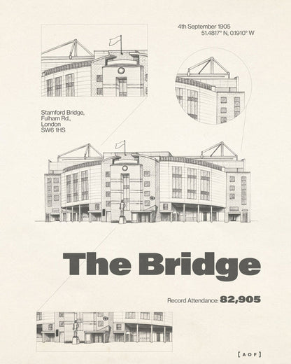 ART OF The Bridge Blueprint Framed Print | CFC Football Wall Art