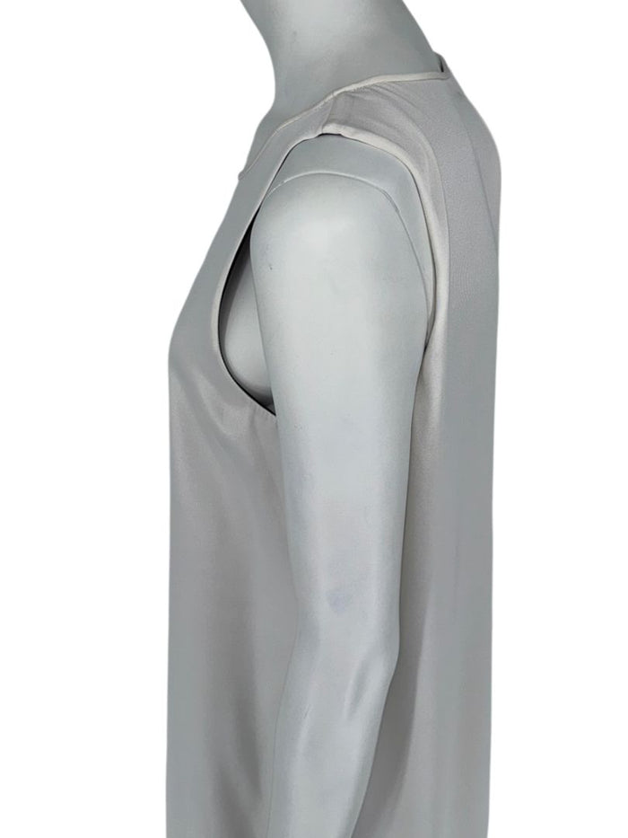 Theory Ivory Silk-Blend Sleeveless Maxi Dress – Size 10