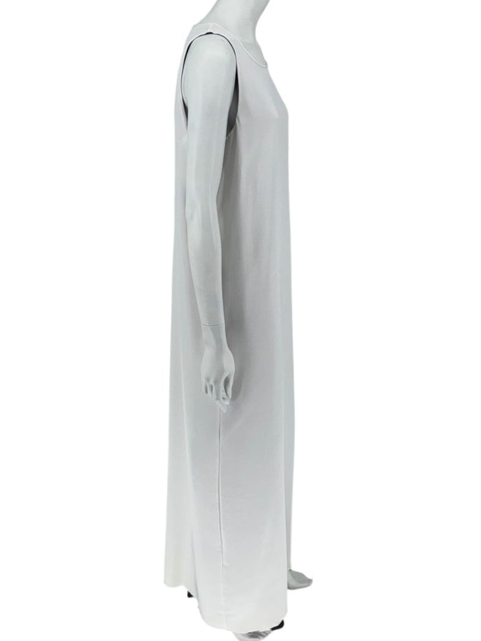 Theory Ivory Silk-Blend Sleeveless Maxi Dress – Size 10