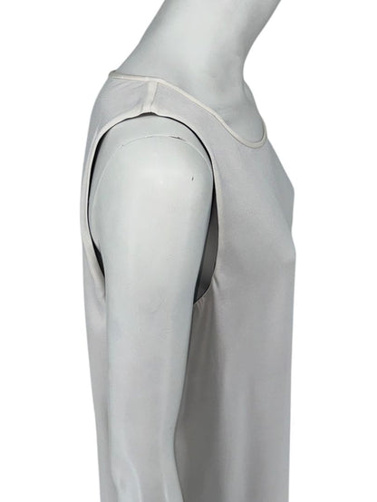 Theory Ivory Silk-Blend Sleeveless Maxi Dress – Size 10